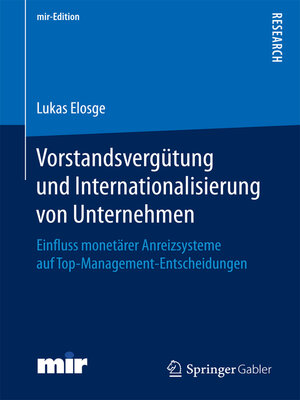 cover image of Vorstandsvergütung und Internationalisierung von Unternehmen